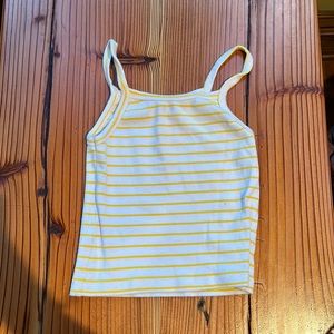 Yellow and White RARE brandy melville tank top
